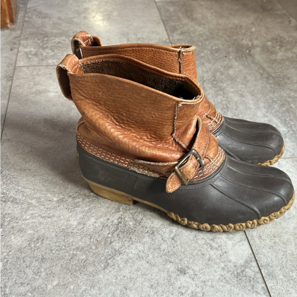 L.L. Bean Peeble Leather Lounger  Boots 8